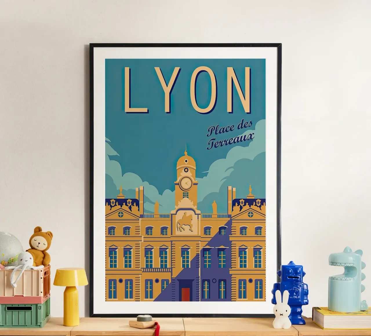 Trvel - Lione Place Des Terreaux poster da busaw
