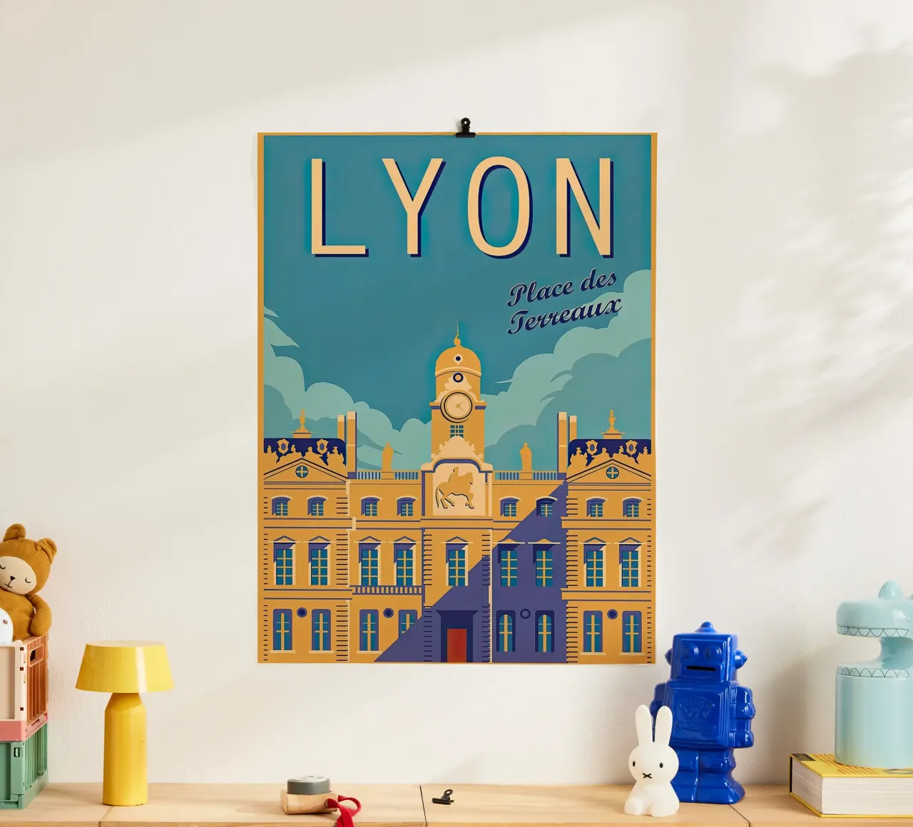 Trvel - Lione Place Des Terreaux poster da busaw
