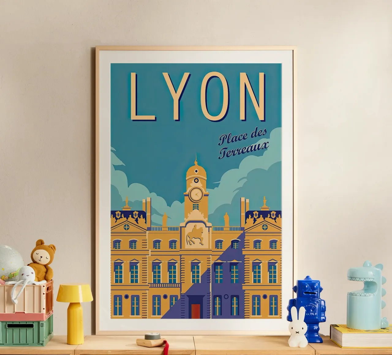 Trvel - Lione Place Des Terreaux poster da busaw