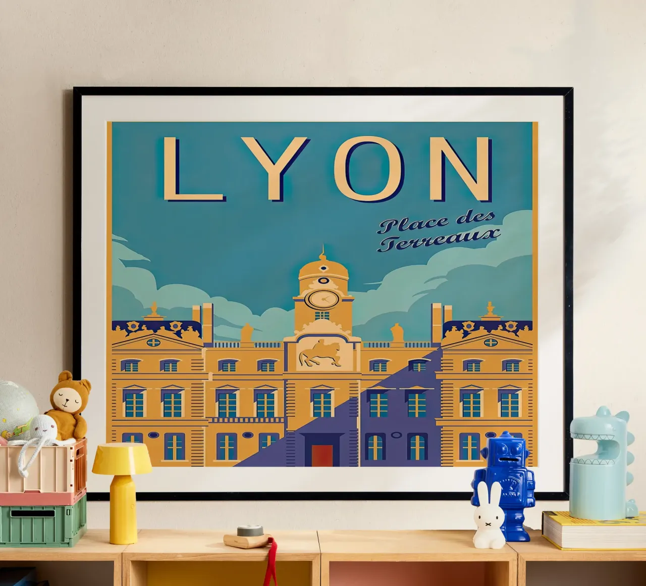 Trvel - Lione Place Des Terreaux poster da busaw