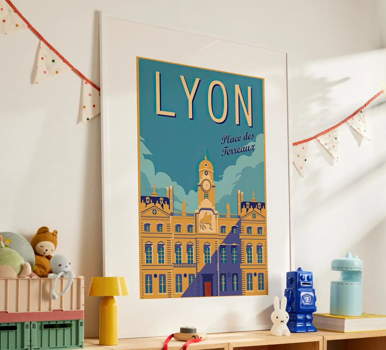 Trvel - Lione Place Des Terreaux poster da busaw