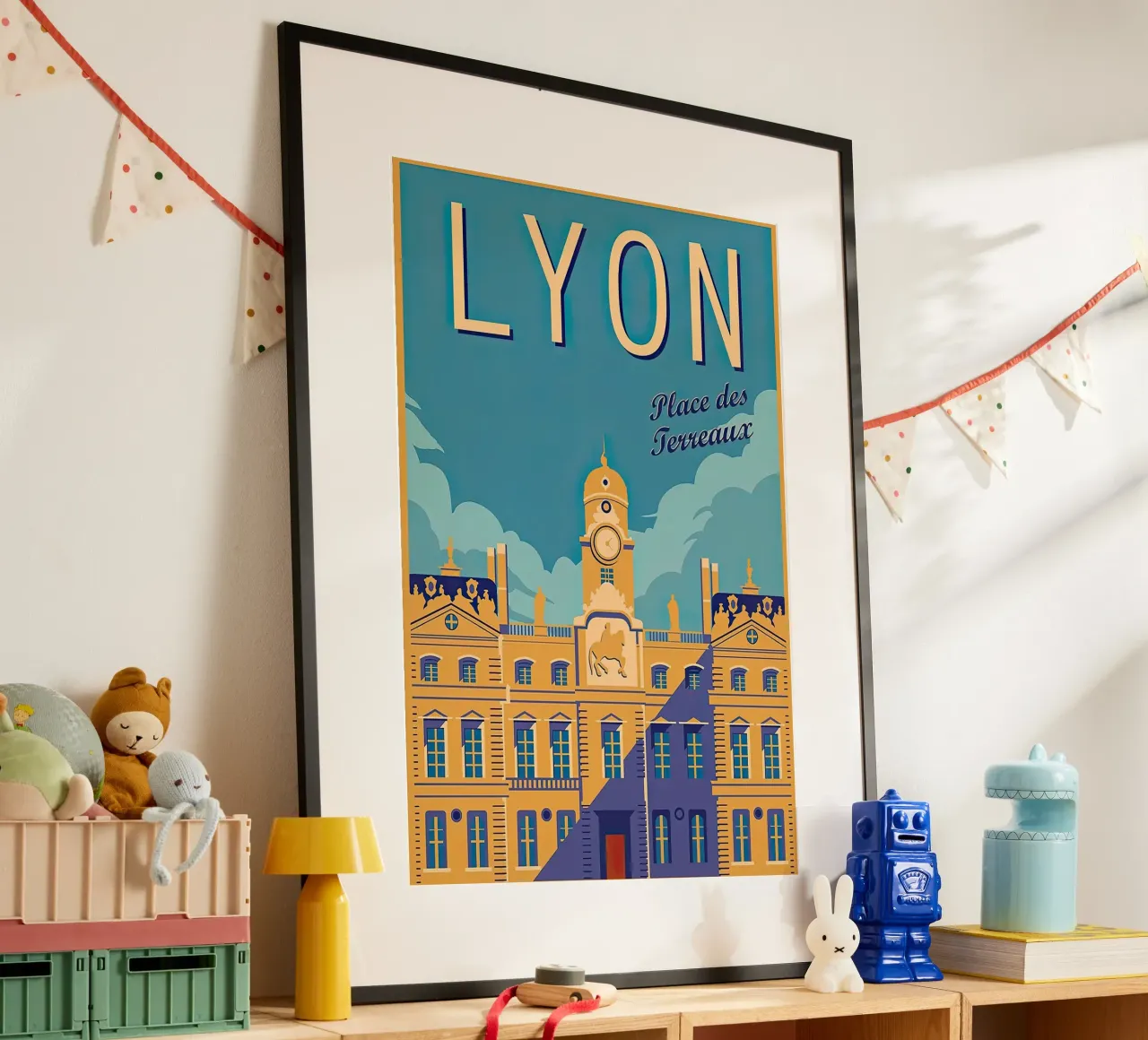 Trvel - Lione Place Des Terreaux poster da busaw