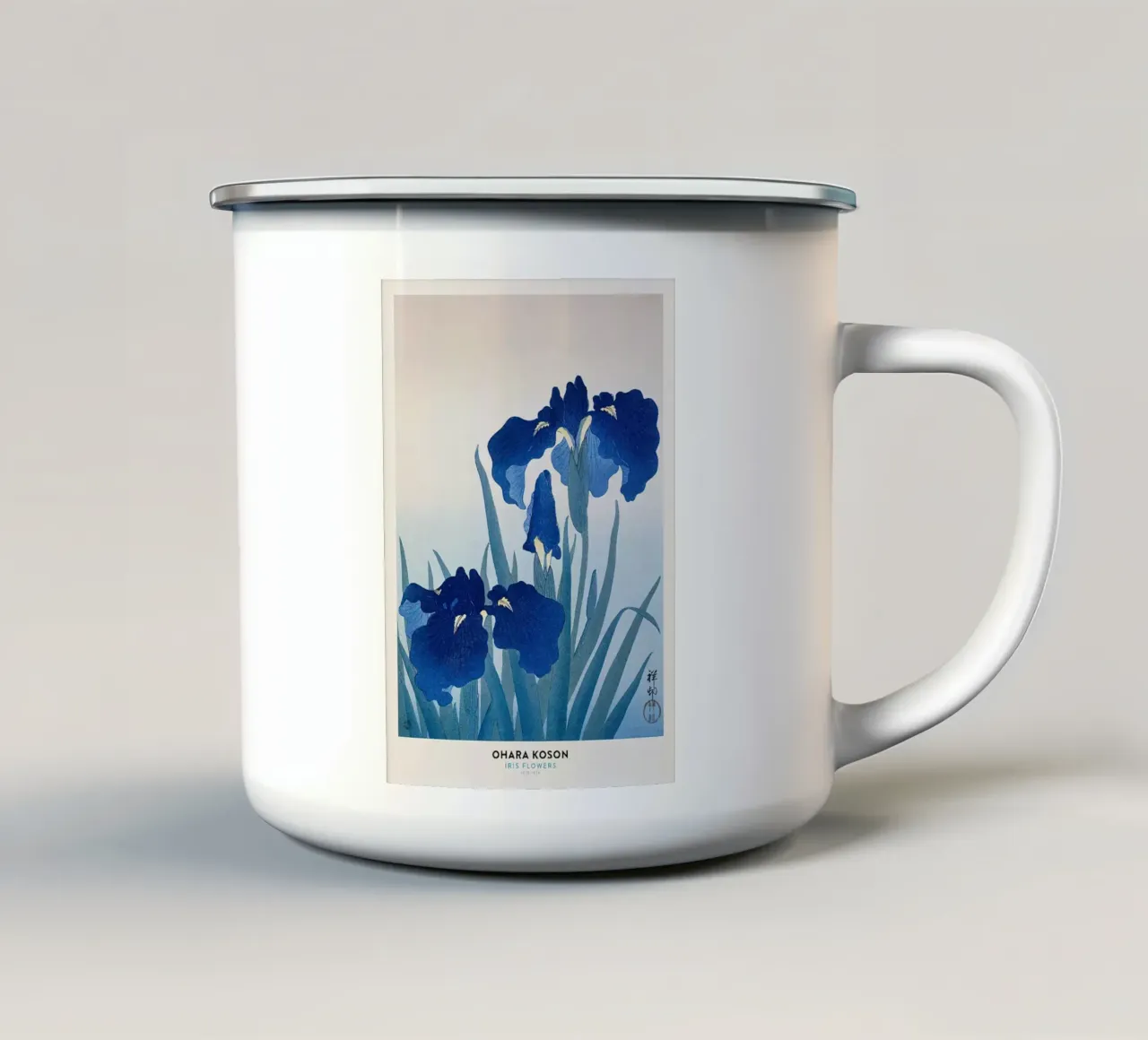 Ohara Koson irische Blume Poster Emaille Tasse von Alishasteel
