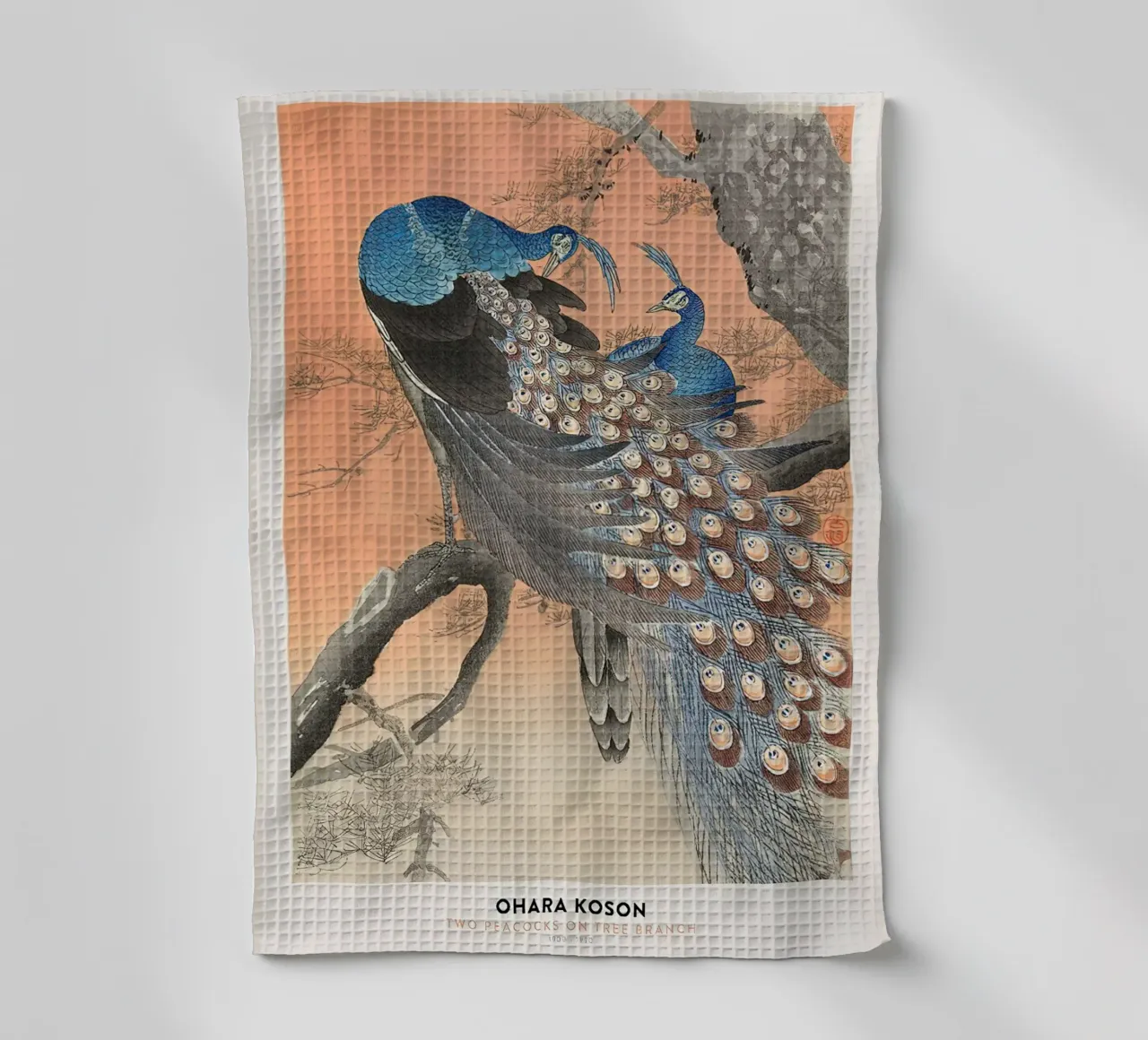 Ohara koson Pfaue auf Baum Poster Geschirrtuch von Alishasteel