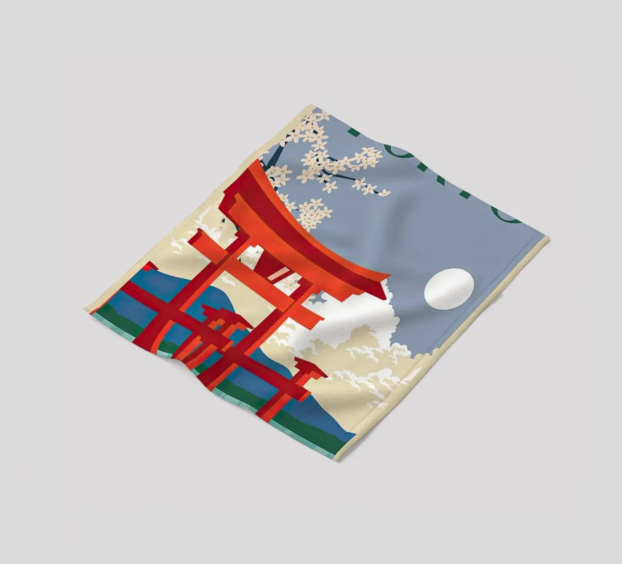 Travel - Tokyo Japanesse fleece blanket by busaw