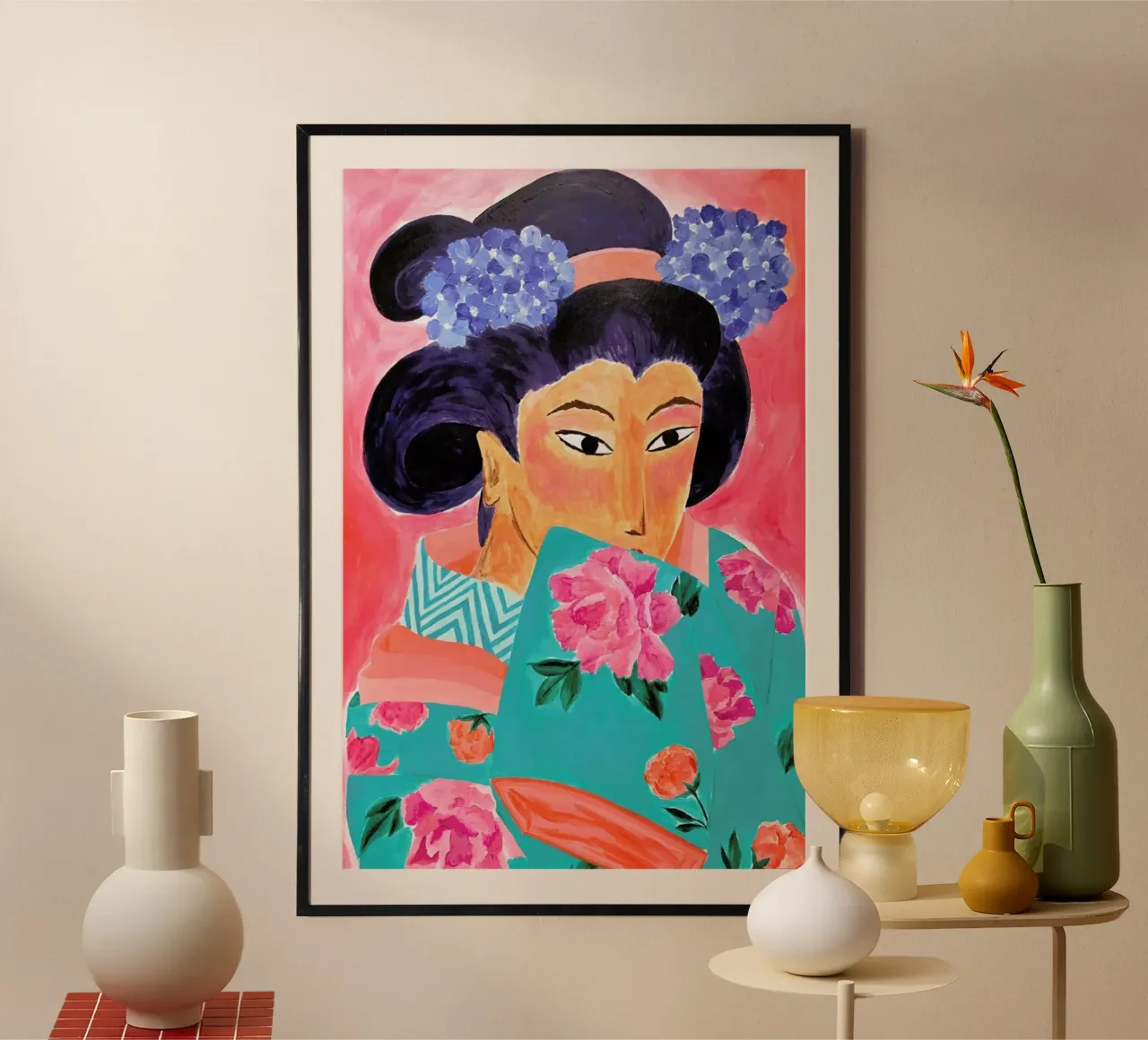 Suteki Na Hito poster con telaio in alluminio da Berserk Prints by Maria M.C.