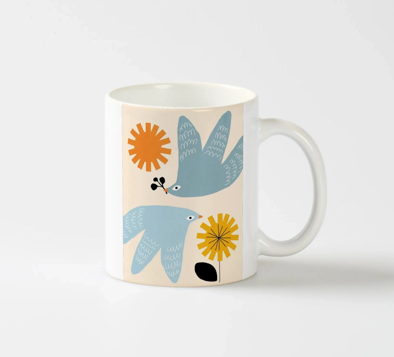 Flirting with Spring tazza in ceramica da Gale Switzer