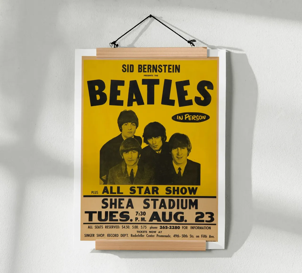Spettacolo All Star The Beatles Legends Band poster con telaio in alluminio da darsa