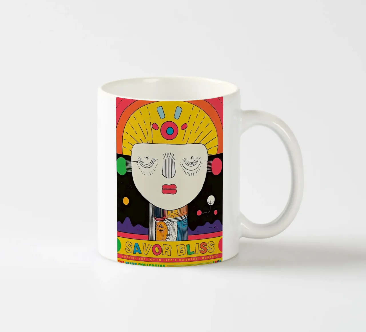 Abstract gezicht keramische mok van aaron Shop