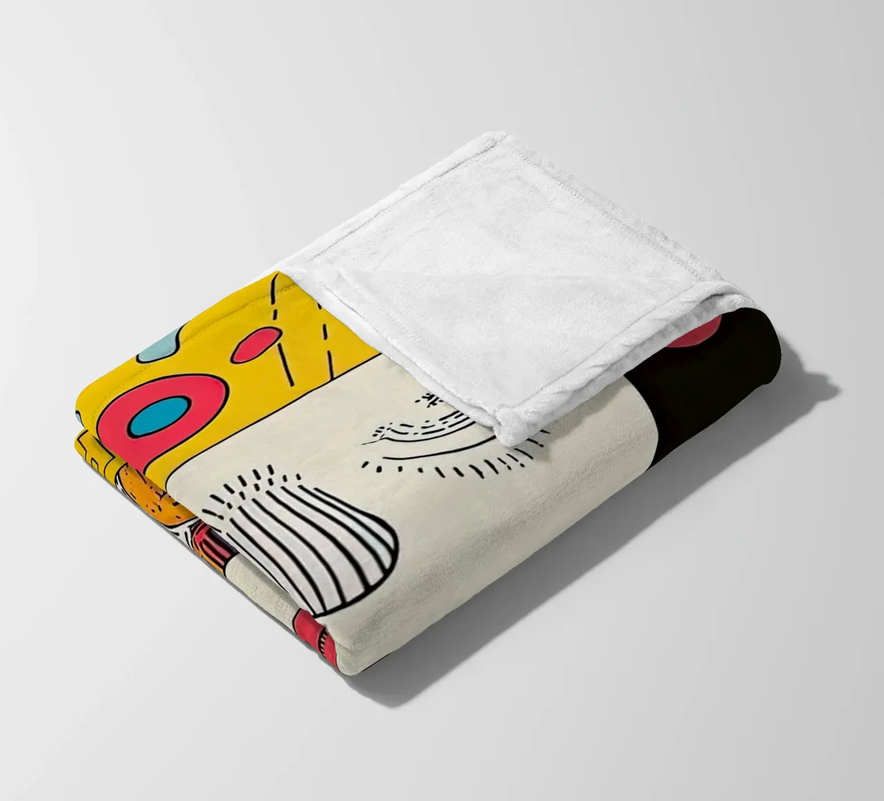 Abstract Face fleece blanket by aaron Shop