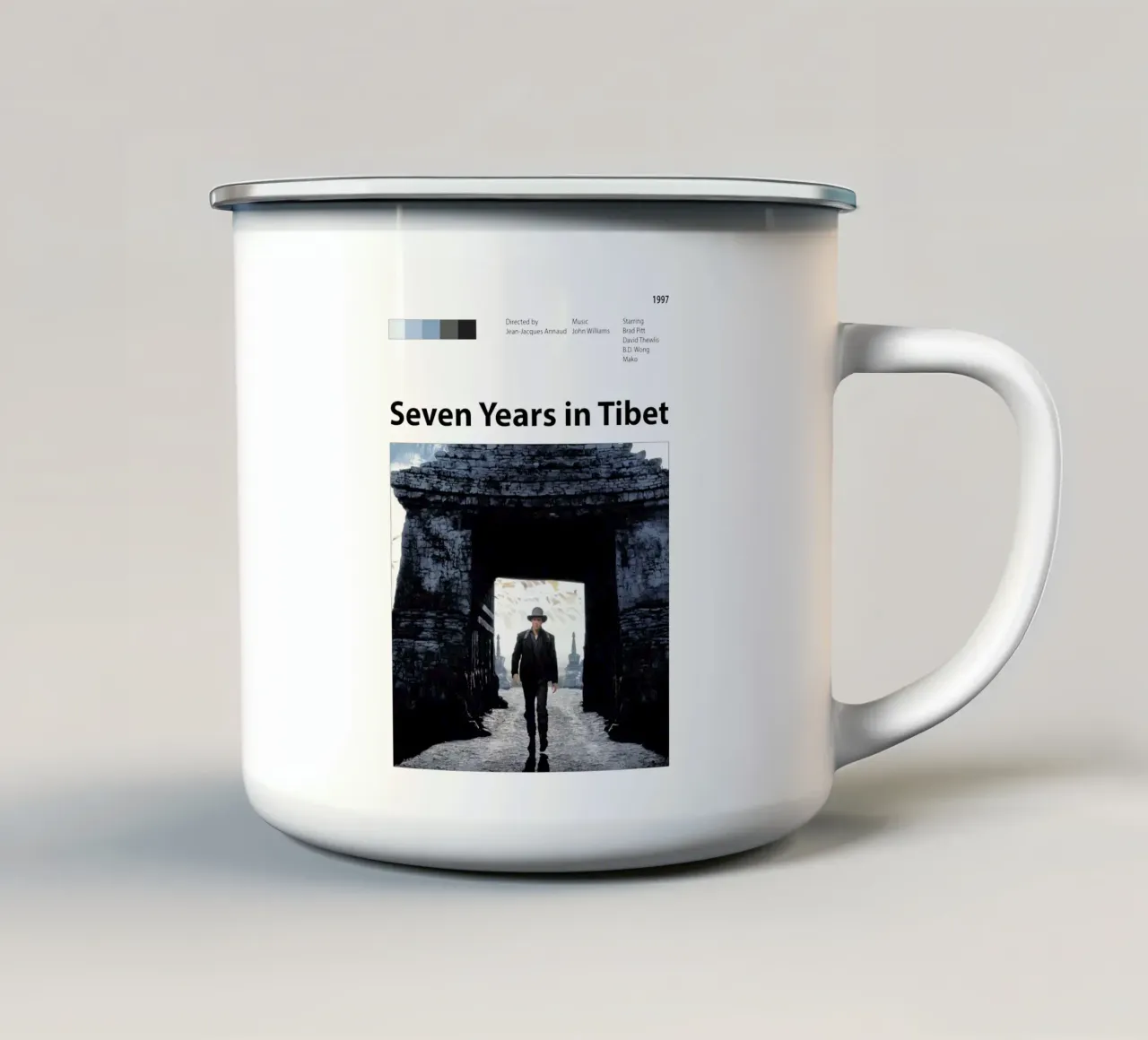 Sette anni in Tibet tazza in smalto da The Movie Wall
