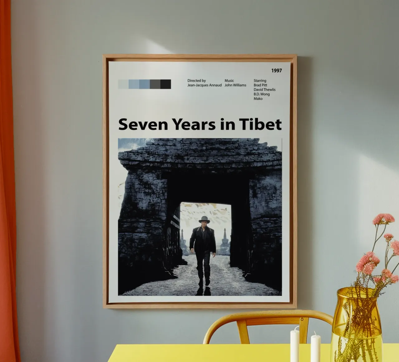 Zeven jaar in Tibet canvas van 🎞 The Movie Wall