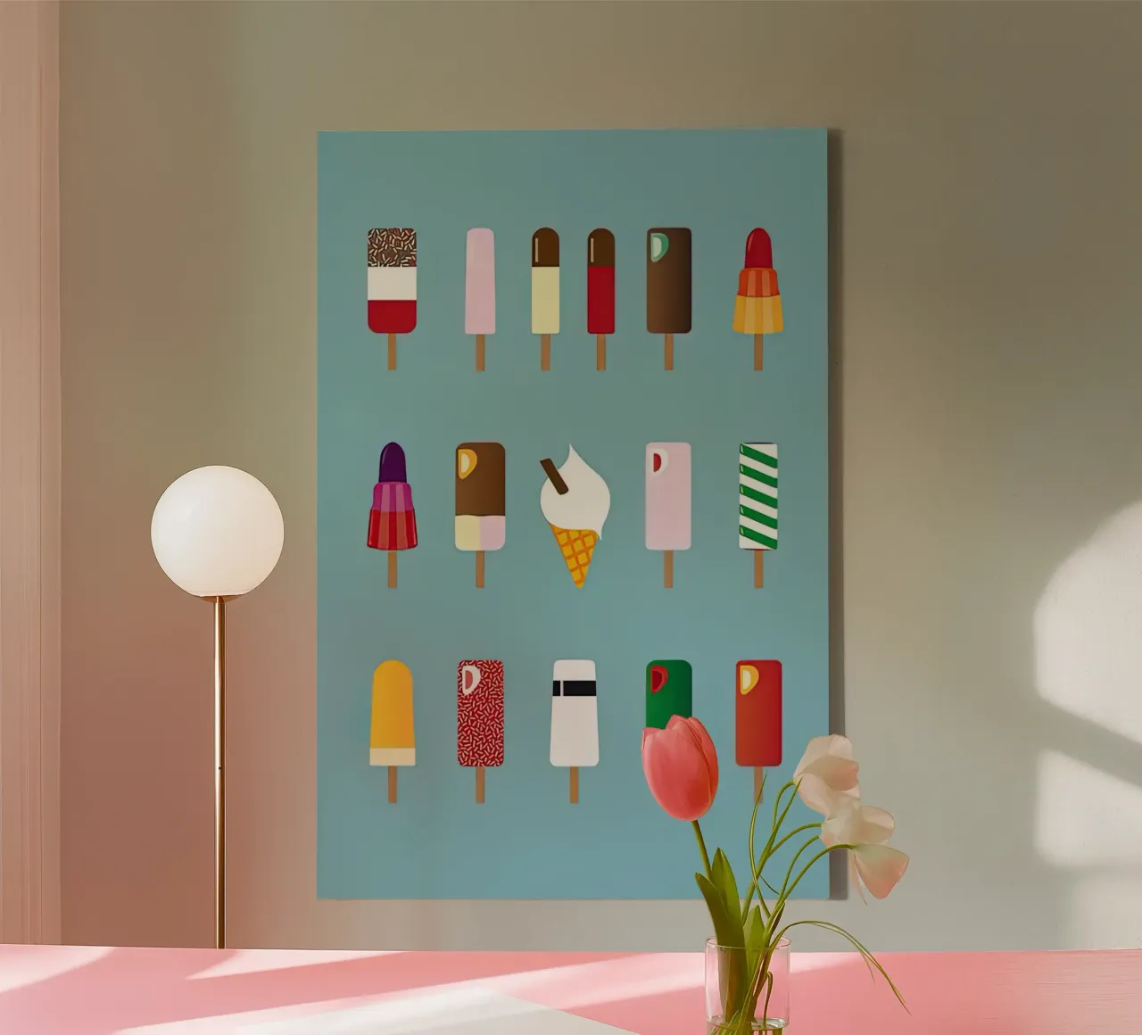 Classic Ice Cream canvas with Floater frame by aaron Shop
