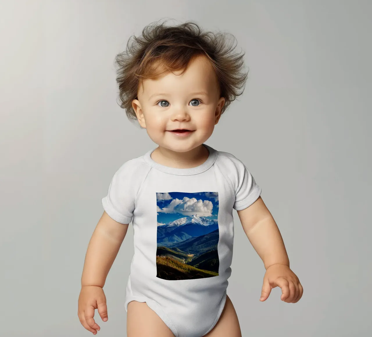 Mount Kosciuszko View Nature Photography short-sleeve baby romper by SerongSoulS