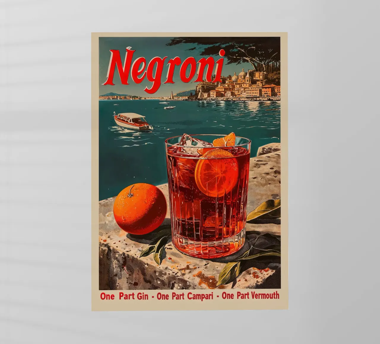 Cocktail Negroni classico pellicola backlit da aaron Shop