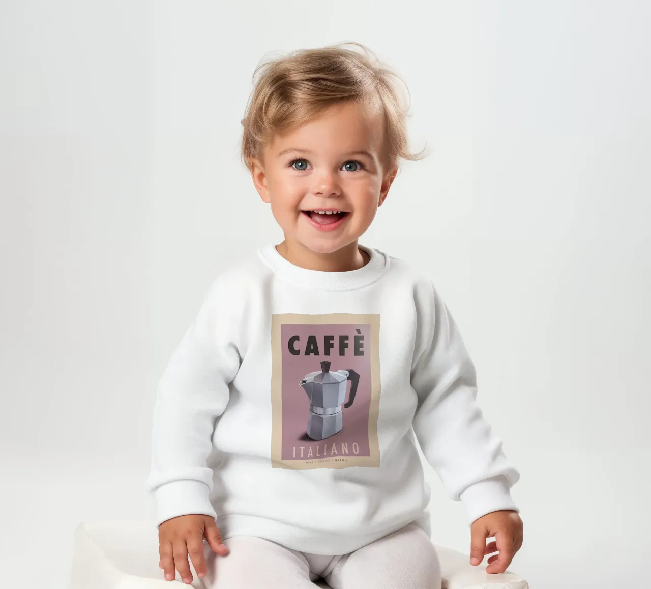 Caffè in caffettiera Moka felpa neonato da aaron Shop