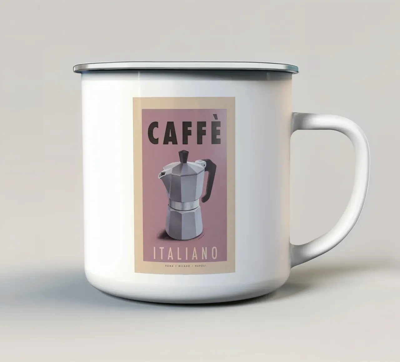Caffè in caffettiera Moka tazza in smalto da aaron Shop
