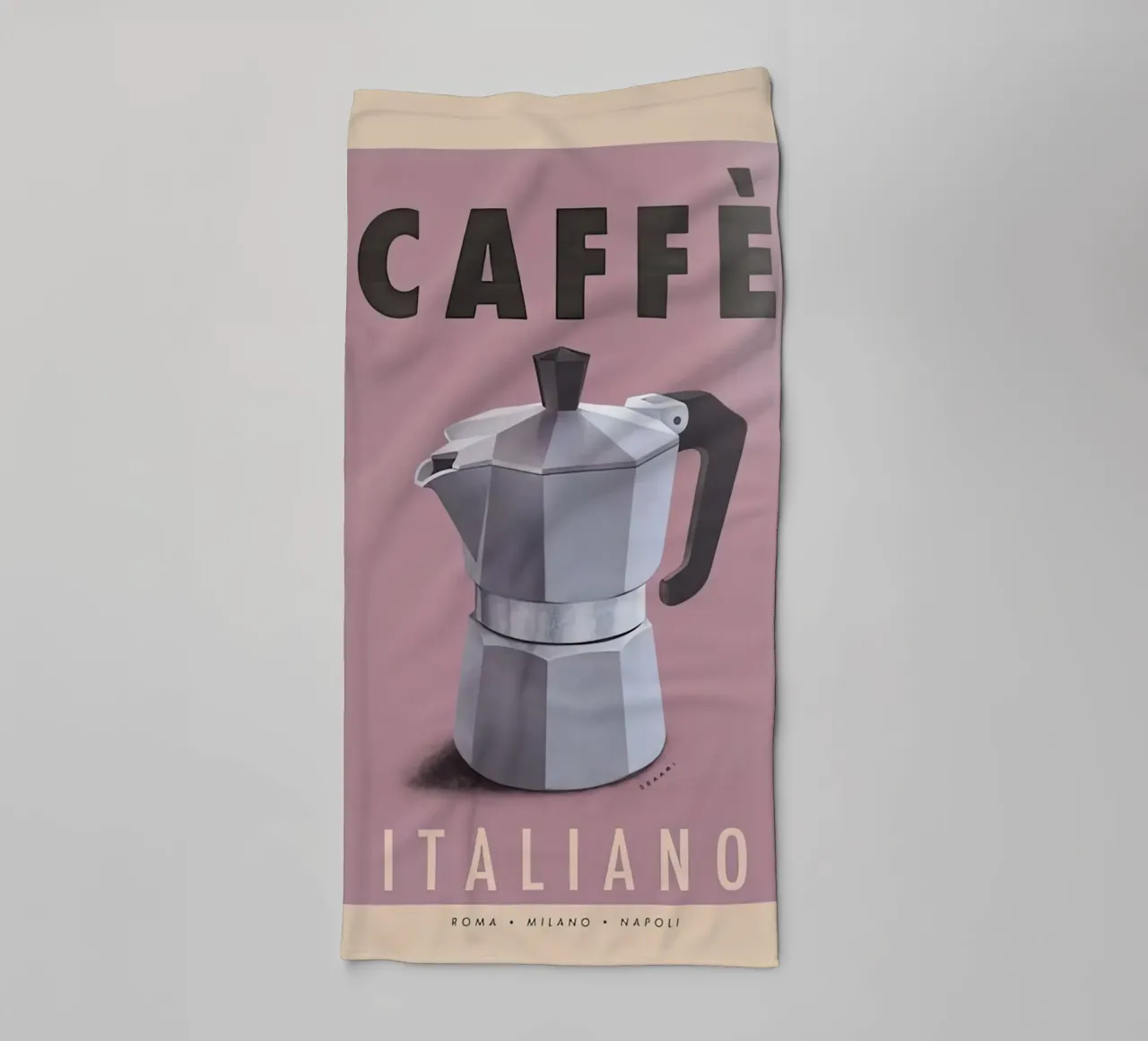 Caffè in caffettiera Moka asciugamano da bagno da aaron Shop