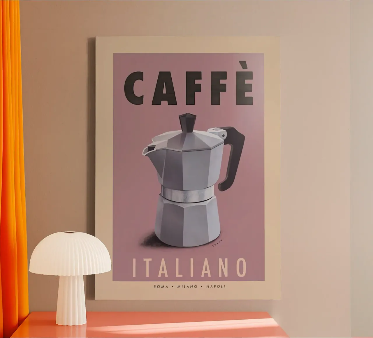 Moka Pot Coffee canvas with Floater frame by aaron Shop
