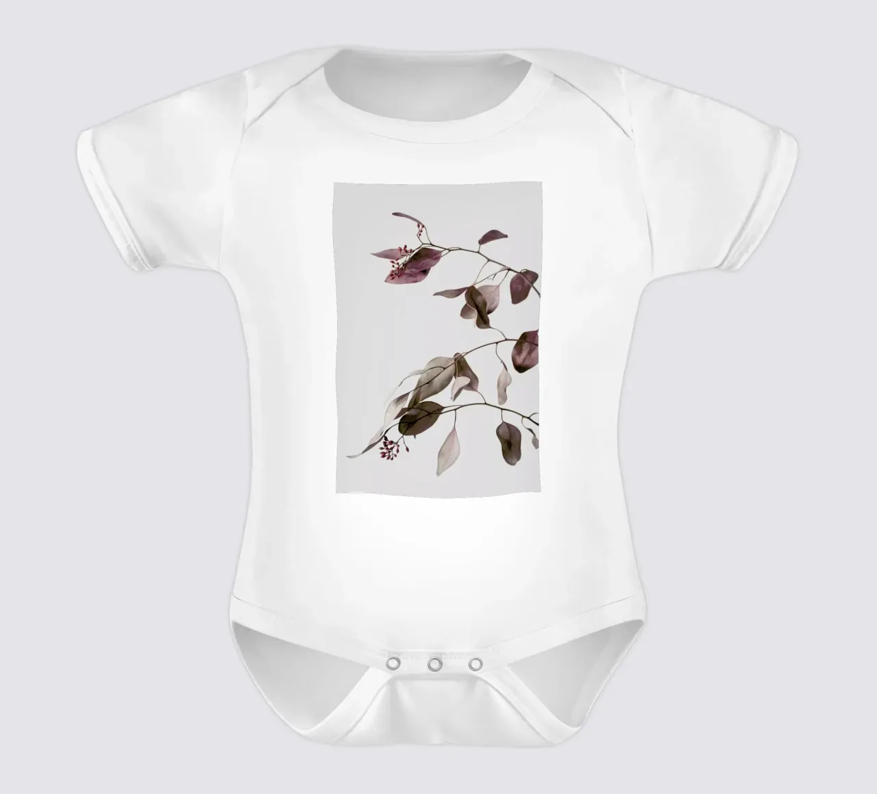 Red Purple Peach Dried Eucalyptus Branches body neonato maniche corte da Studio Nahili