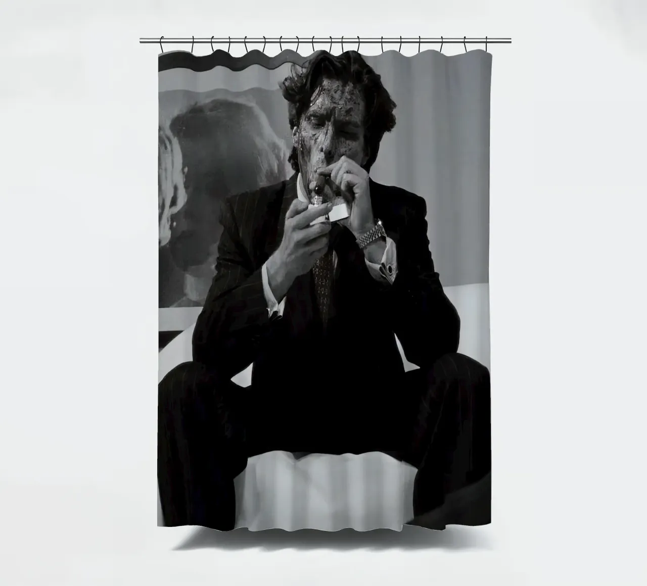 Patrick Bateman shower curtain by aaron Shop