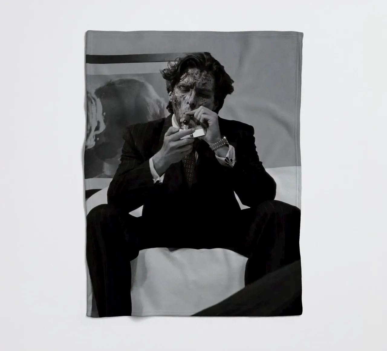 Patrick Bateman fleece blanket by aaron Shop