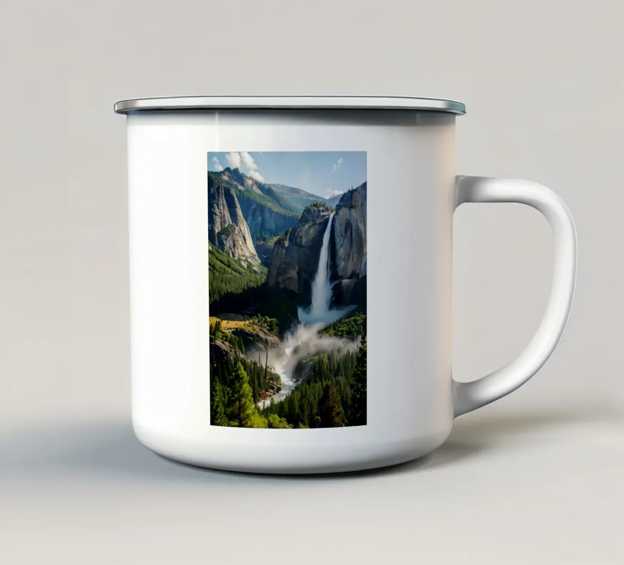 Yosemite Fall Nature Life Photography tazza in smalto da SerongSoulS