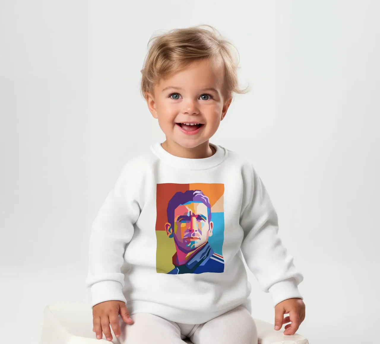 Eric Cantona stile artistico WPAP felpa neonato da Hantamrata