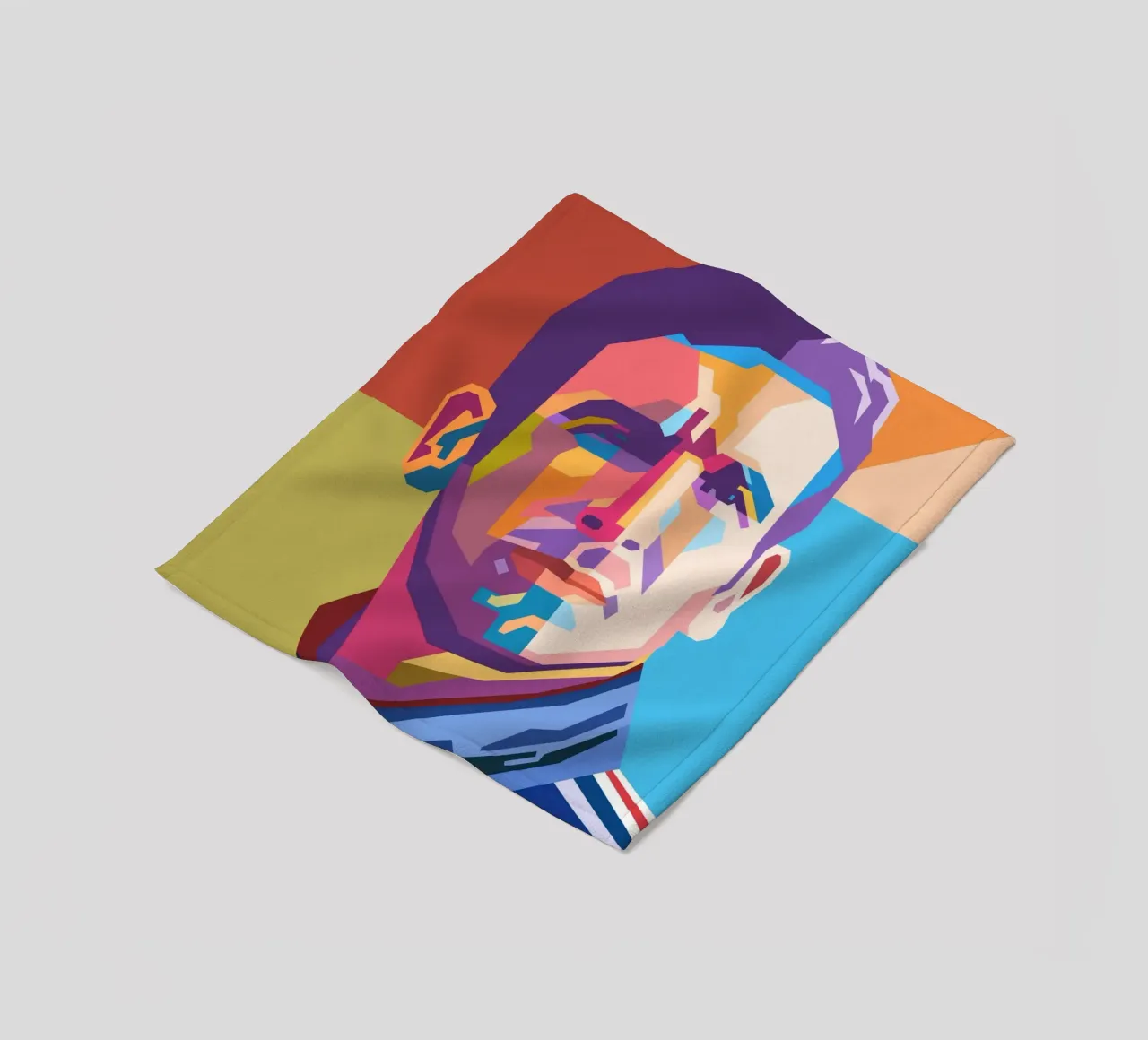 Eric Cantona WPAP art style fleece blanket by Hantamrata