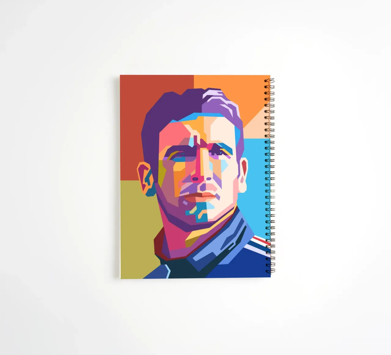 Estilo artístico WPAP de Eric Cantona cuaderno de espiral de Hantamrata