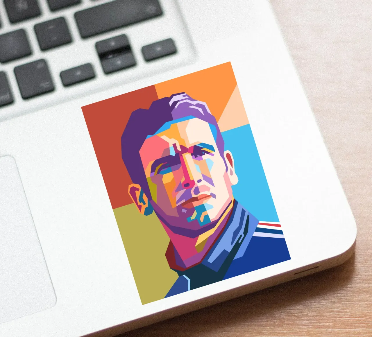 Eric Cantona WPAP Kunststil Sticker von Hantamrata
