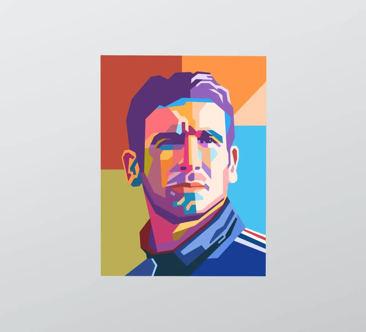 Eric Cantona WPAP Kunststil Sticker von Hantamrata