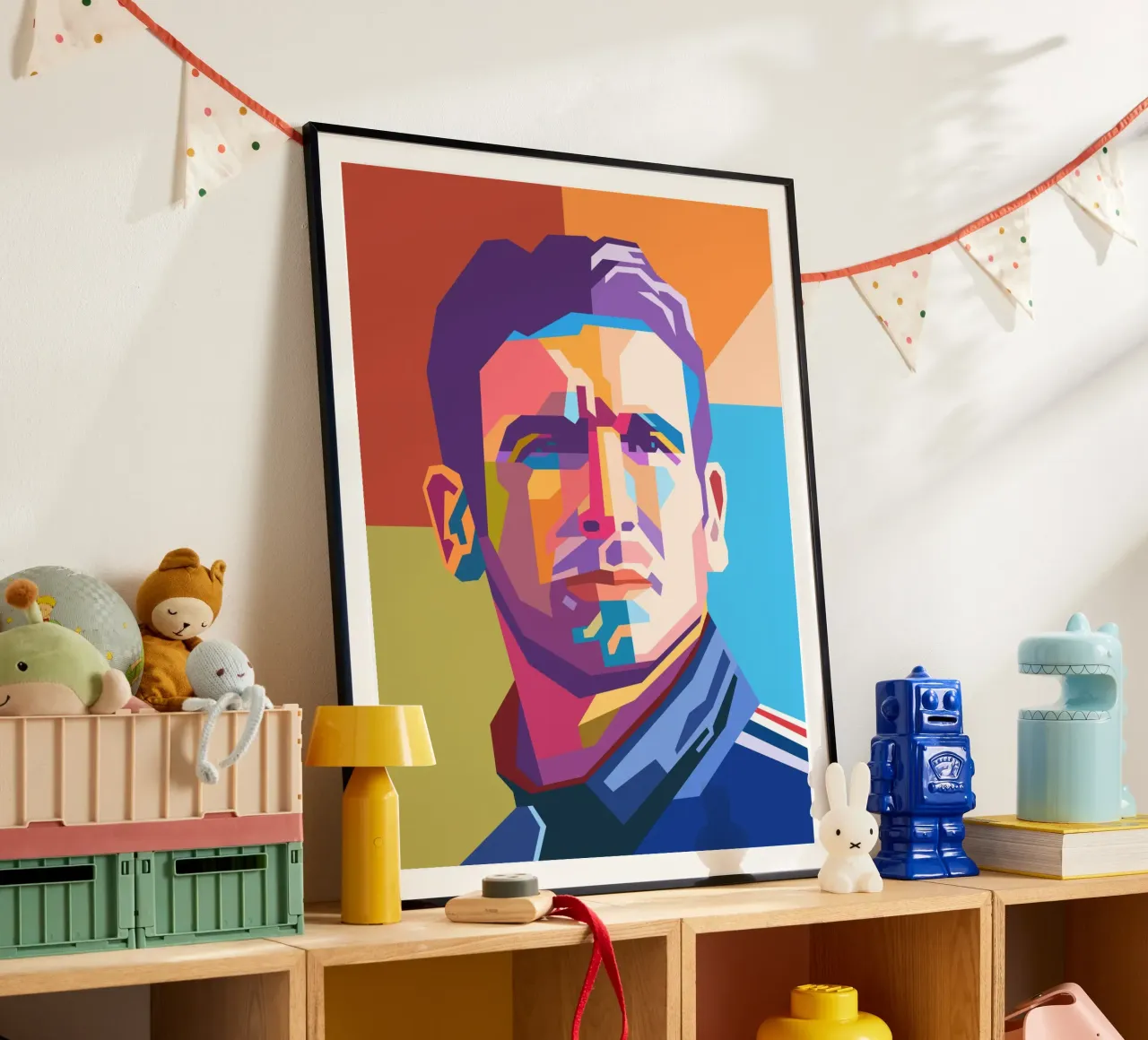 Eric Cantona WPAP kunststijl hahnemühle van Hantamrata
