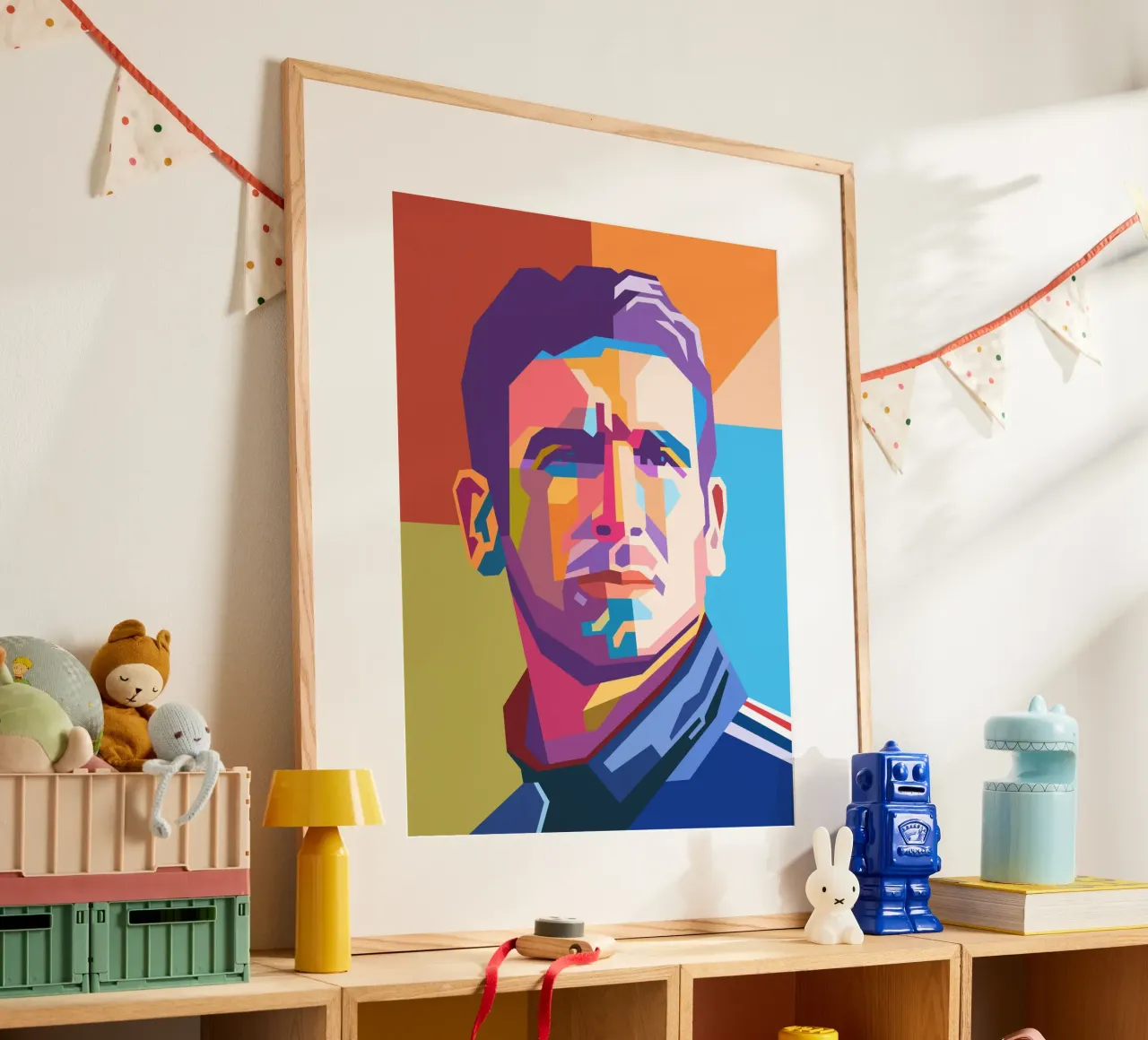 Eric Cantona WPAP kunststijl hahnemühle van Hantamrata