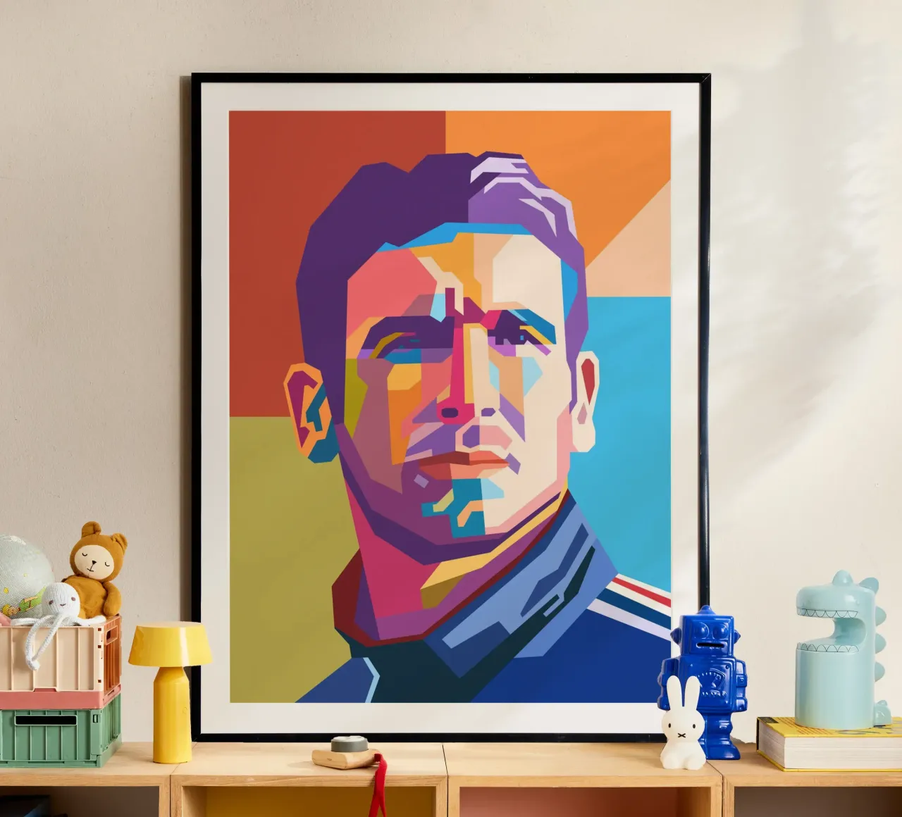 Eric Cantona WPAP kunststijl hahnemühle van Hantamrata
