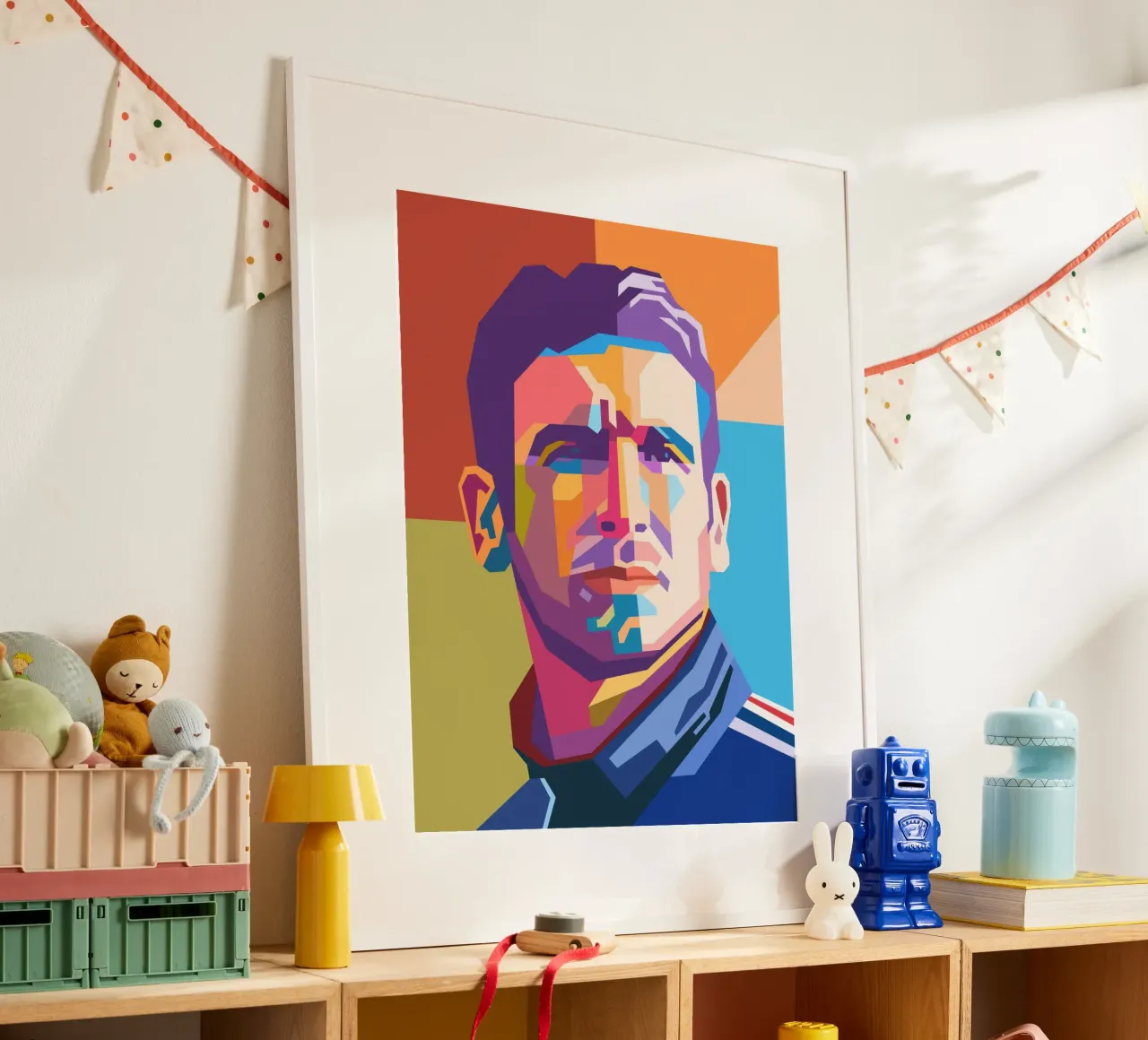 Eric Cantona WPAP kunststijl hahnemühle van Hantamrata