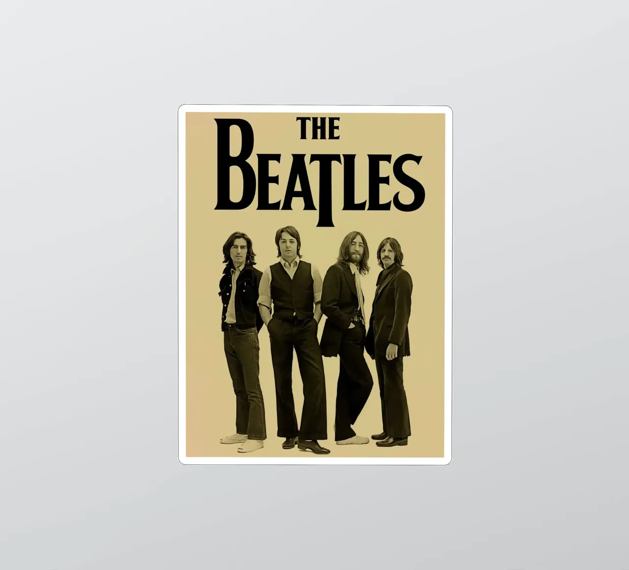 Esthetisch Portret Stijl Band The Beatles sticker van darsa