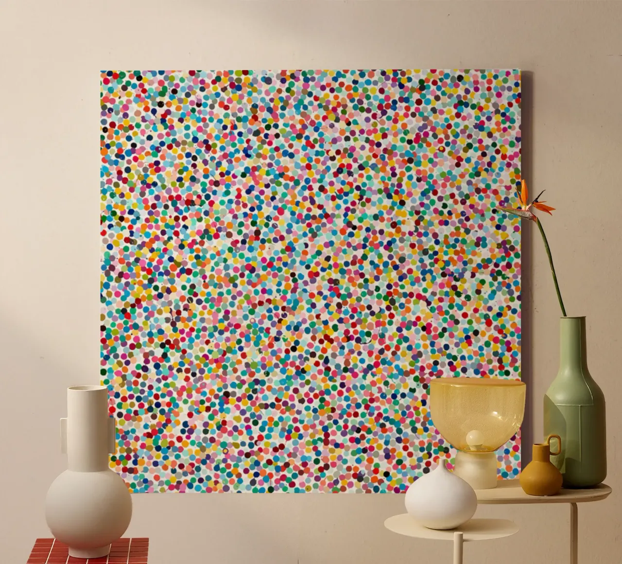 Damien Beverly Hills Grintoso tela con Cornice a cassetta da Romeyoprints