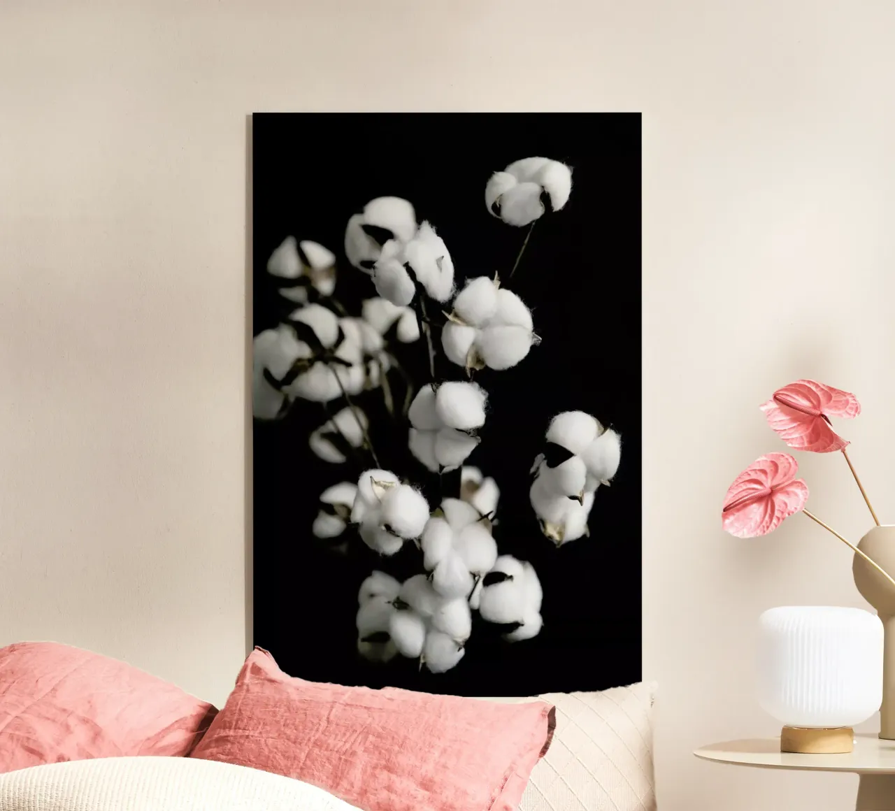 Cotton Candy Dried Flowers acrylic glass by Studio Nahili