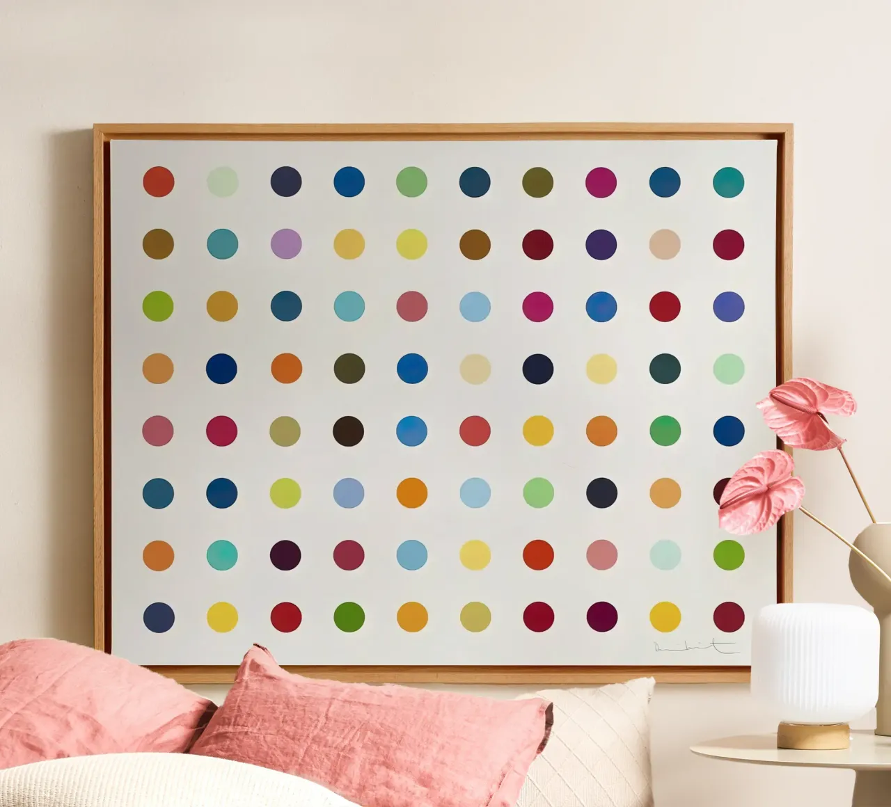 Damien Hirst Colore tela con Cornice a cassetta da Romeyoprints