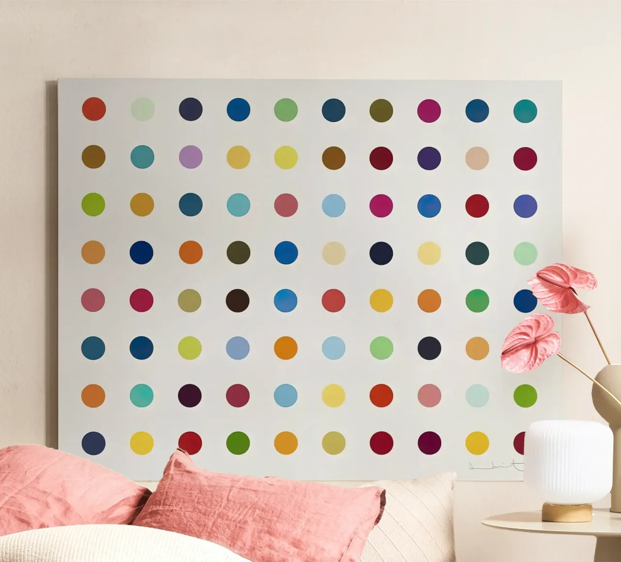 Damien Hirst Colore tela con Cornice a cassetta da Romeyoprints