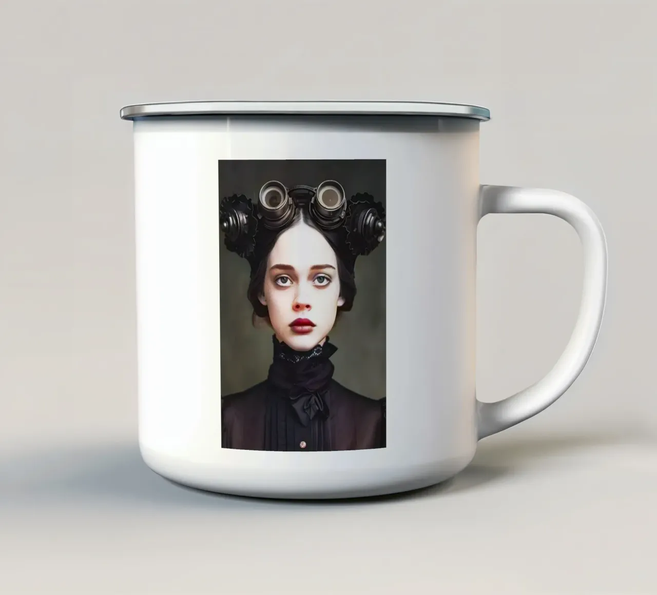 Bella donna steampunk tazza in smalto da BlogSawoo