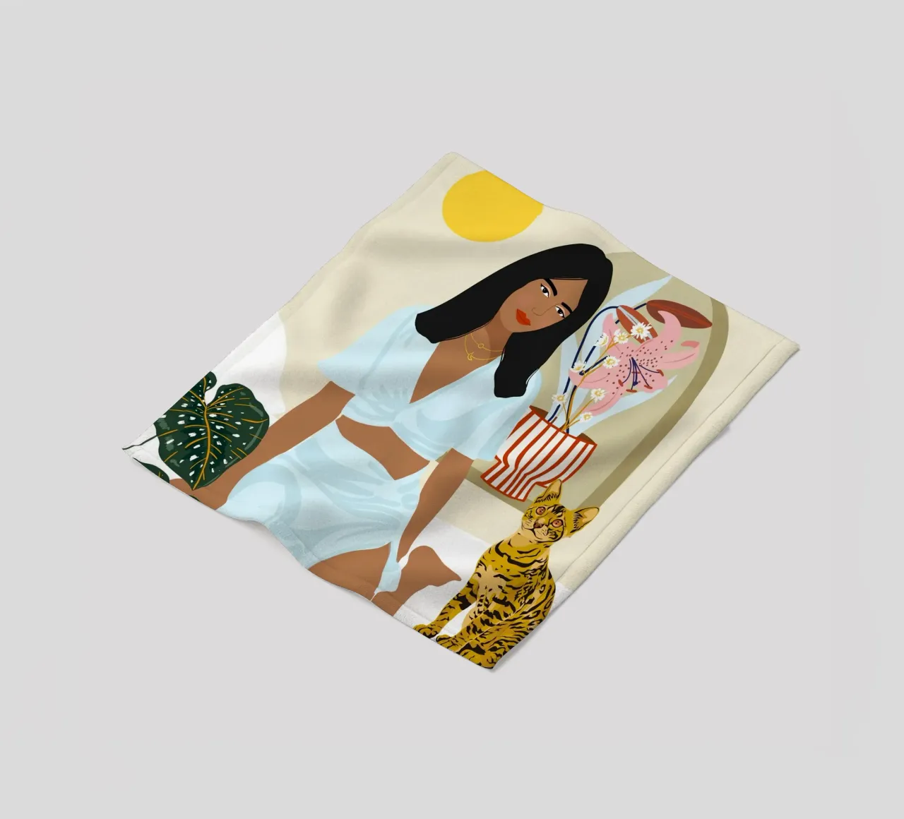 Except You, All That I Need Is Right Here With Me fleece blanket by 83oranges