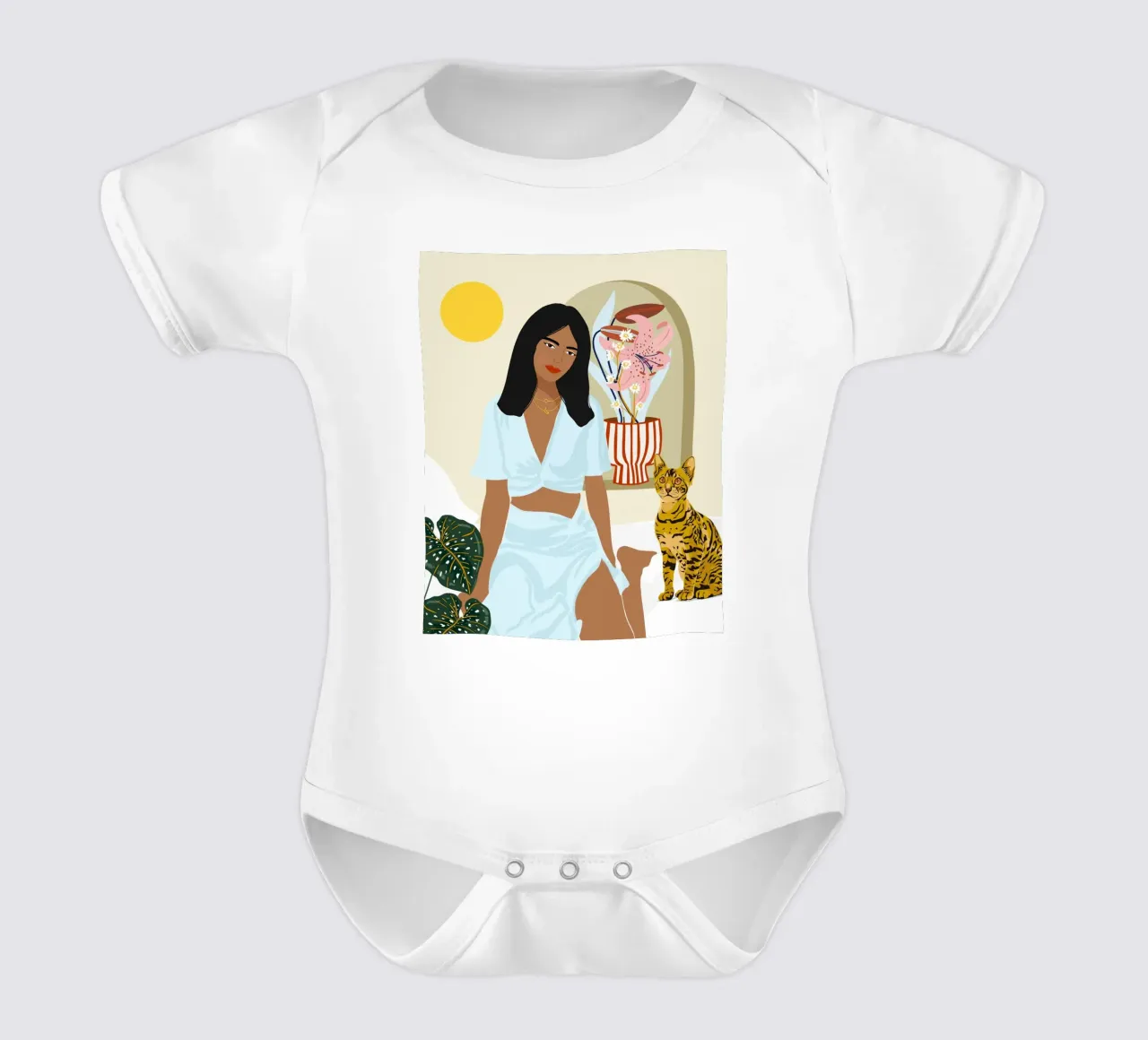Except You, All That I Need Is Right Here With Me short-sleeve baby romper by 83oranges