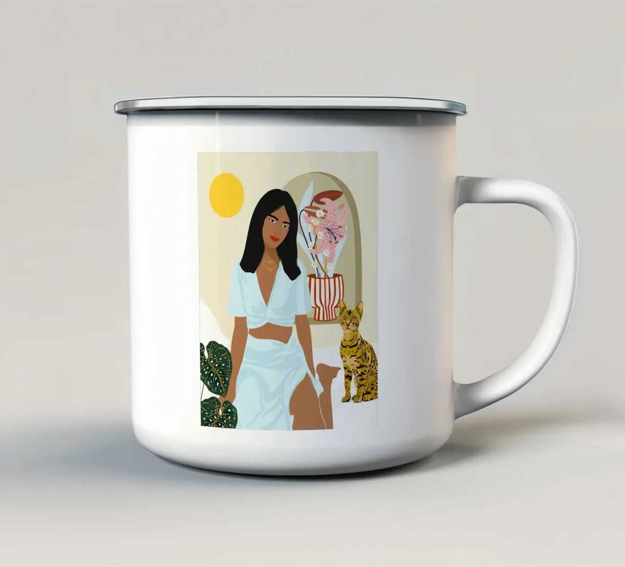 Sauf toi, tout ce dont j'ai besoin est ici avec moi mug en émail de 83oranges