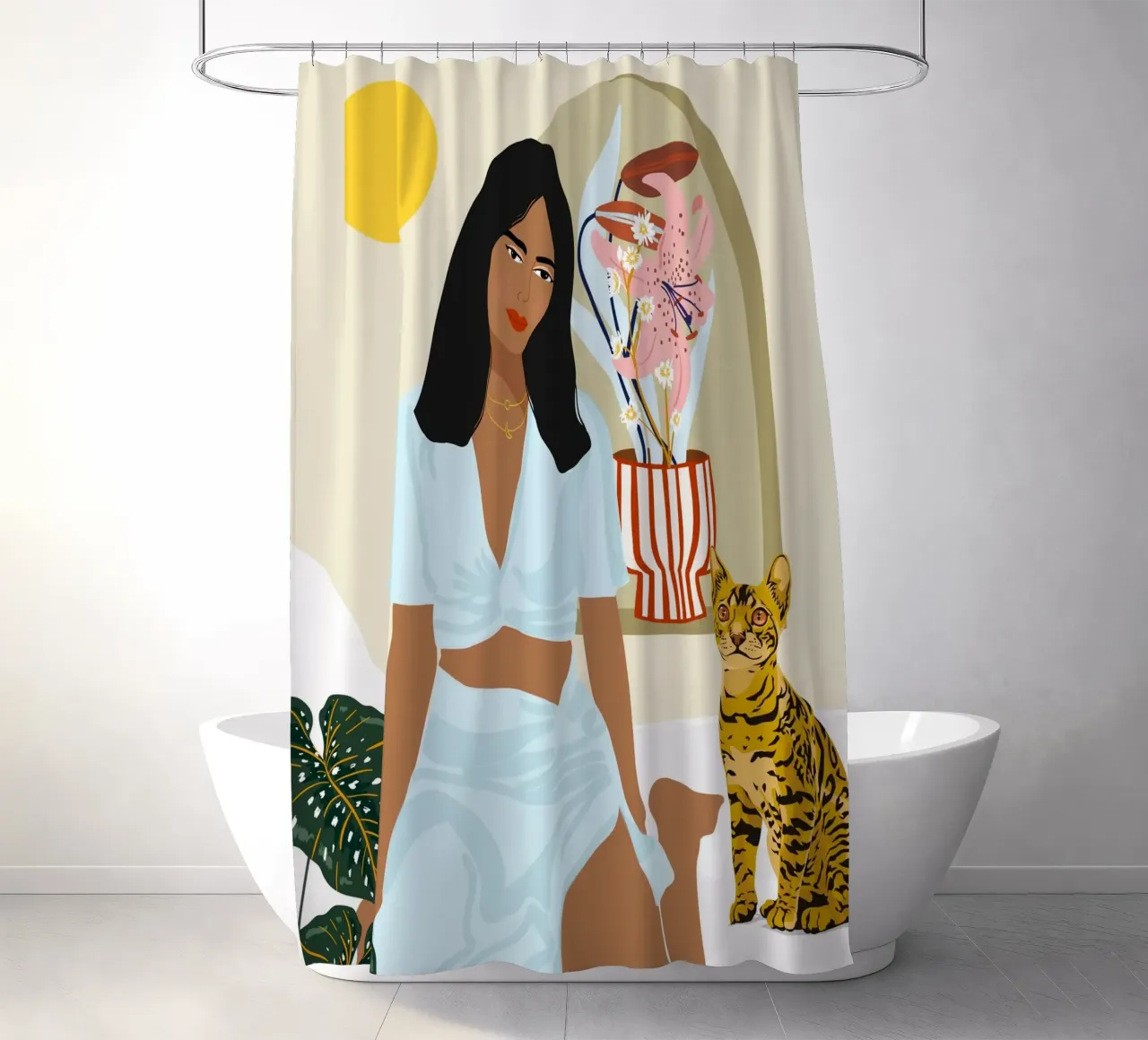 Except You, All That I Need Is Right Here With Me shower curtain by 83oranges