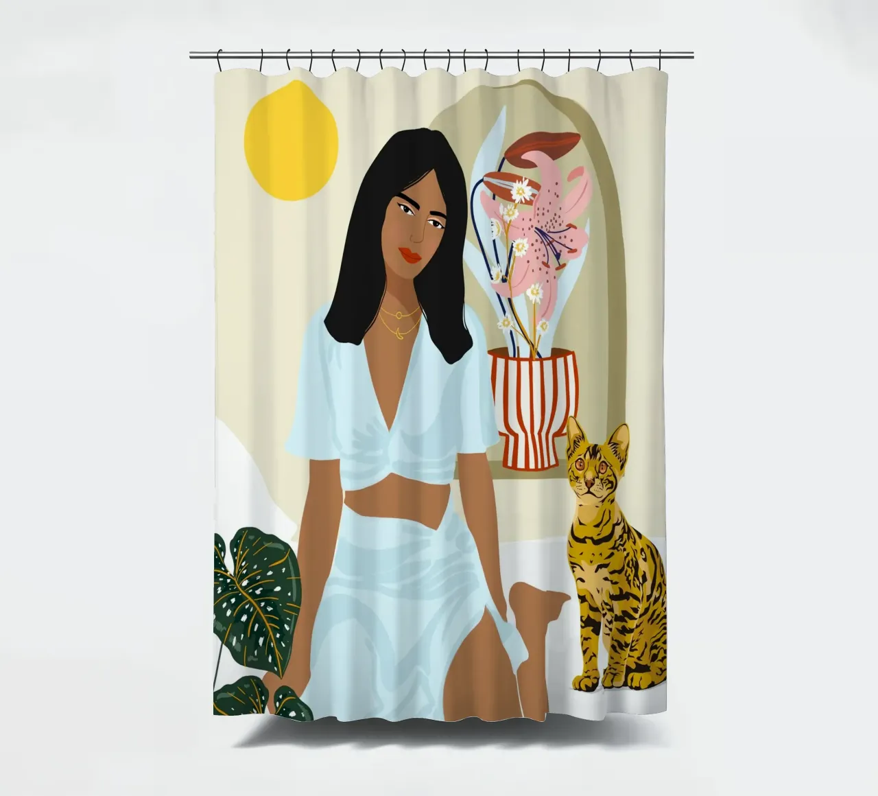 Except You, All That I Need Is Right Here With Me shower curtain by 83oranges
