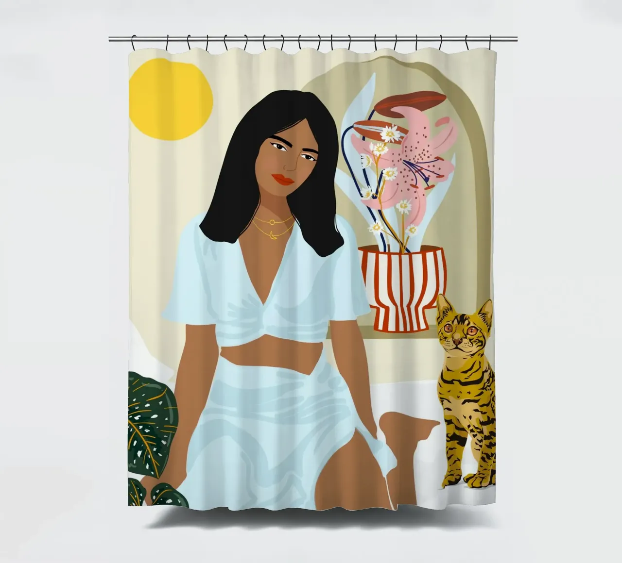 Except You, All That I Need Is Right Here With Me shower curtain by 83oranges