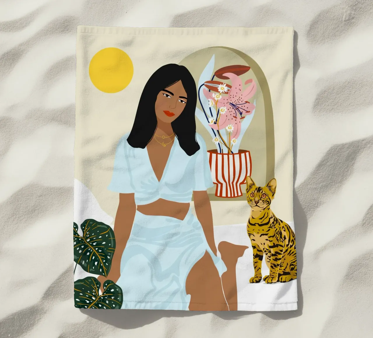 Except You, All That I Need Is Right Here With Me beach towel by 83oranges