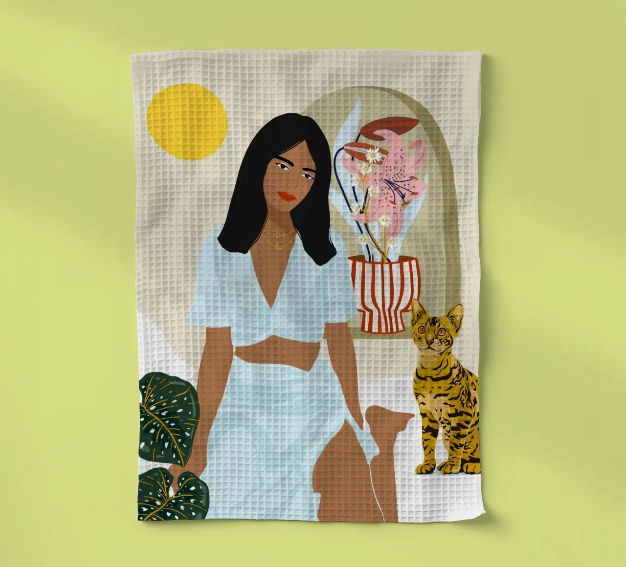 Except You, All That I Need Is Right Here With Me tea towel by 83oranges